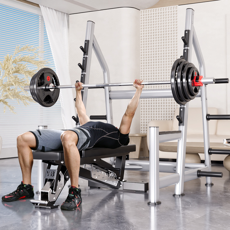 Heavy Equipment Gym - Squat Rack Power Cage, met gewichtschijven