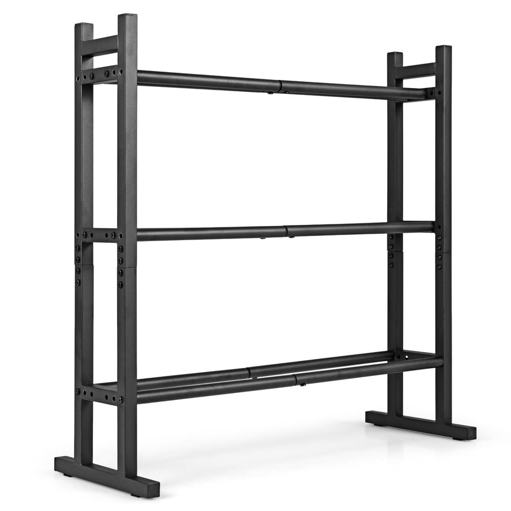 Heavy Equipment Gym - Zware 3-laags dumbbellrek, poedercoating stalen gewichtsopbergstandaard