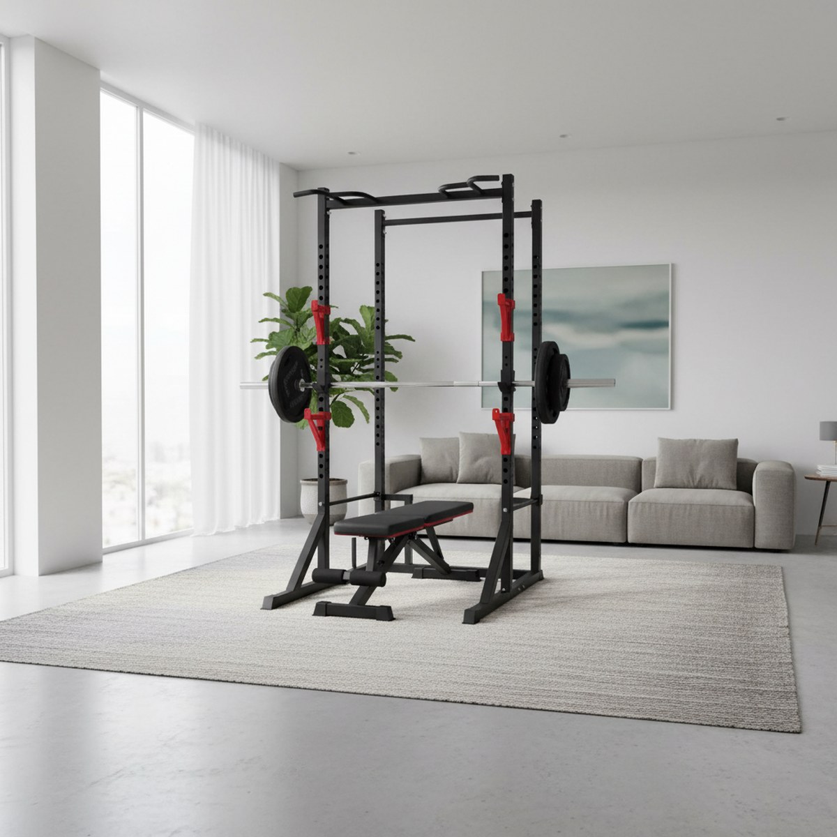 Verstelbaar Power Rack met Pul - Heavy Equipment Gym recensie en prijs