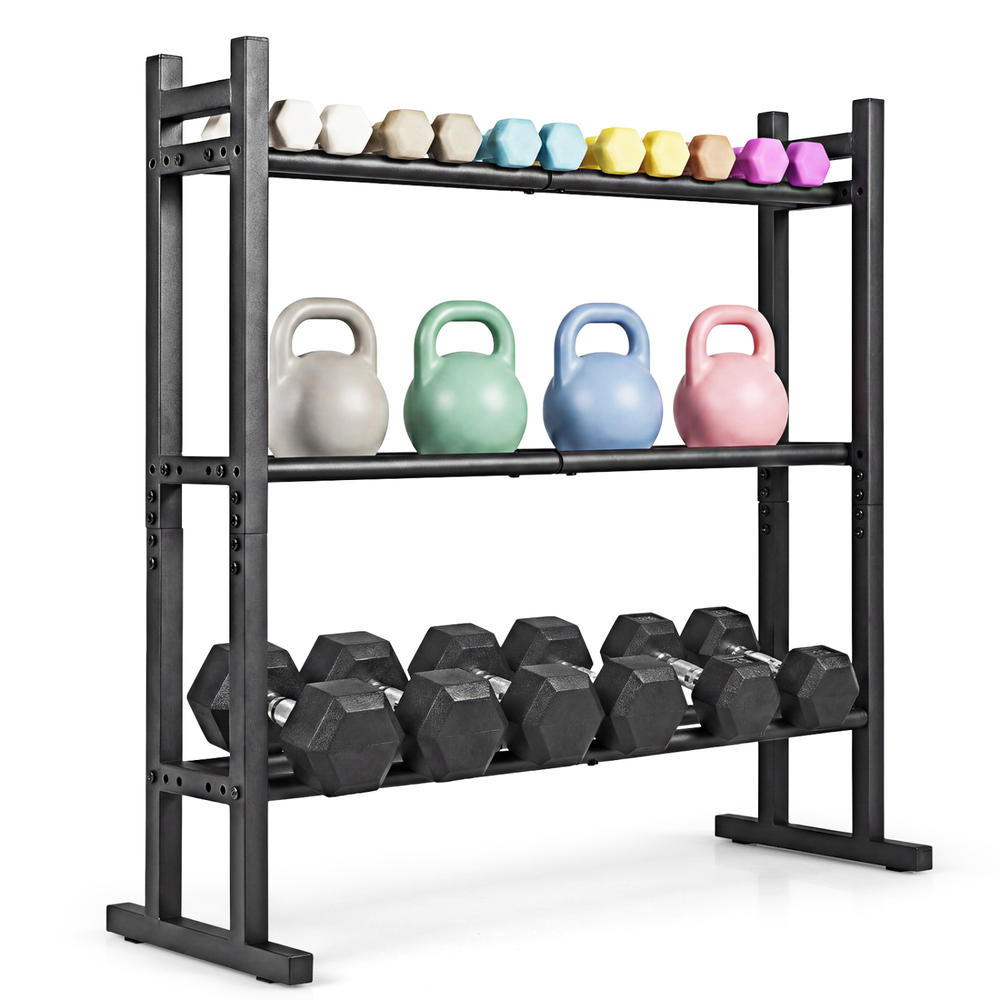 Zware 3-laags dumbbellrek, poe - Heavy Equipment Gym recensie en prijs