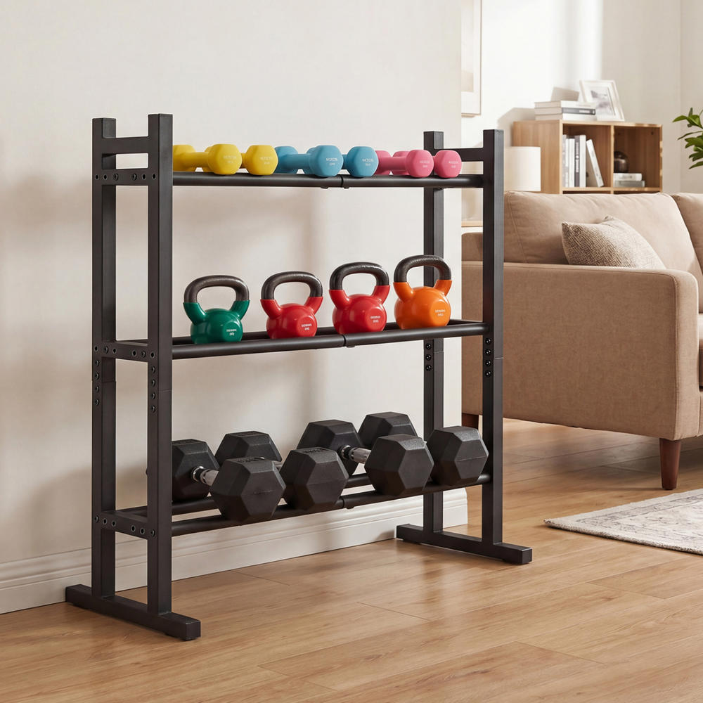 Zware 3-laags dumbbellrek, poe - Heavy Equipment Gym recensie en prijs